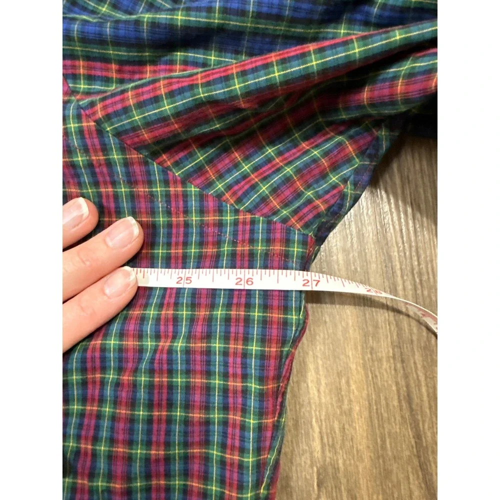 VTG Polo Ralph Lauren Mixed Plaid Men's Button‎ Down XXL/18 Regent Custom Fit